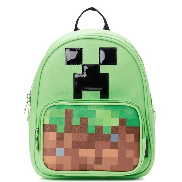 Minecraft Creeper Women Men Mini Dome Backpack Green Bag Crossbody Purse Mojang - Picture 2 of 6